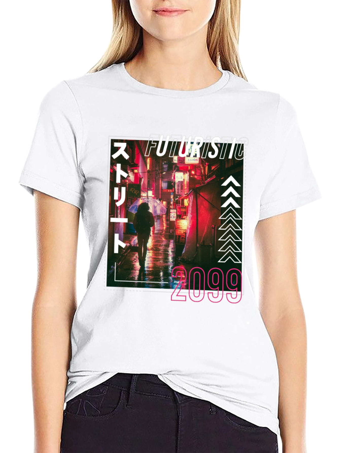 Futuristic 2099 T-Shirt - Cyberpunk Urban Style