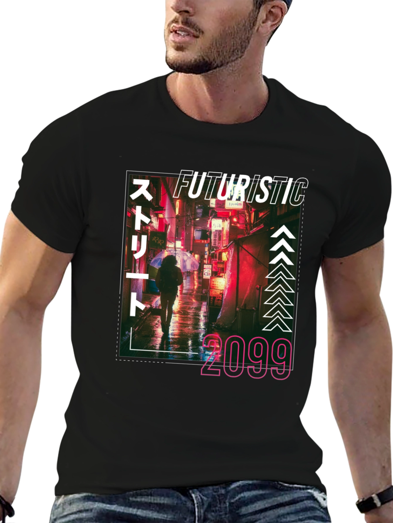 Futuristic 2099 T-Shirt - Cyberpunk Urban Style