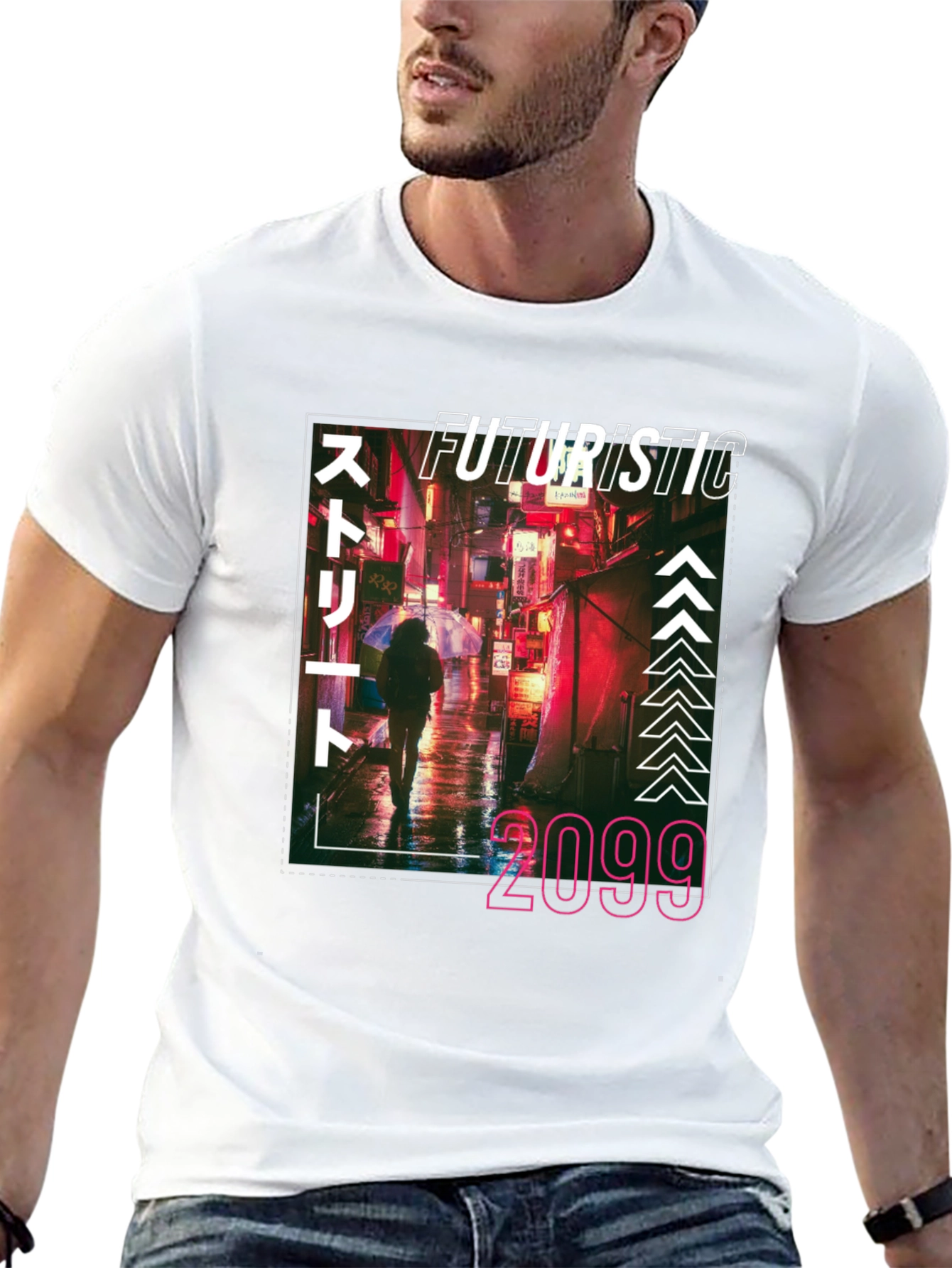 Futuristic 2099 T-Shirt - Cyberpunk Urban Style