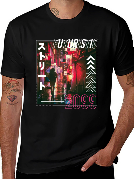 Futuristic 2099 T-Shirt - Cyberpunk Urban Style