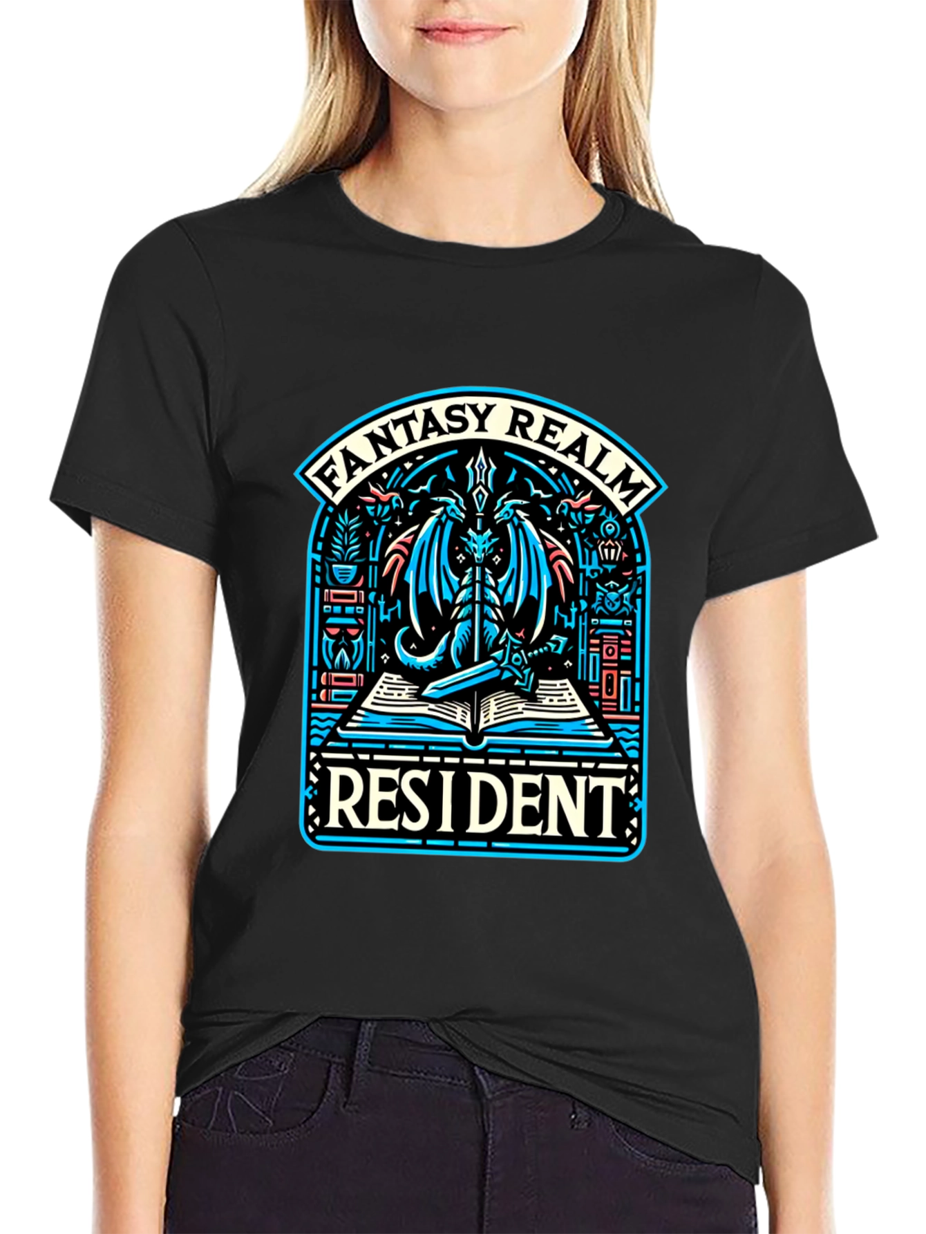 Fantasy Realm Resident T-Shirt - Dragon Design