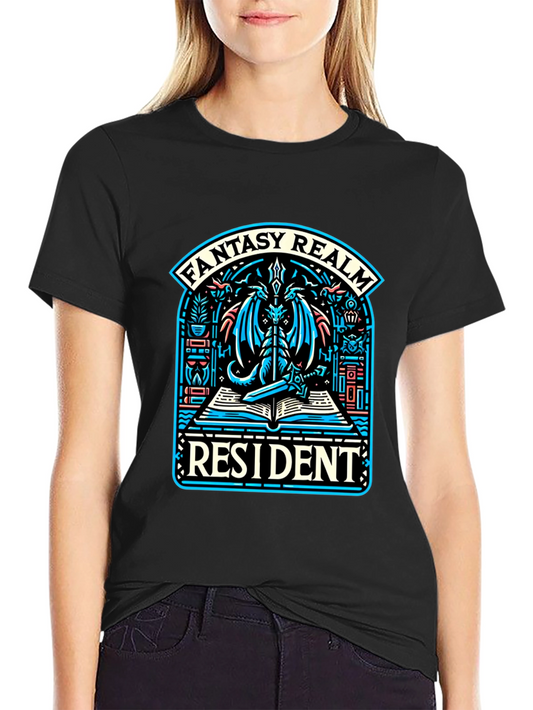 Fantasy Realm Resident T-Shirt - Dragon Design