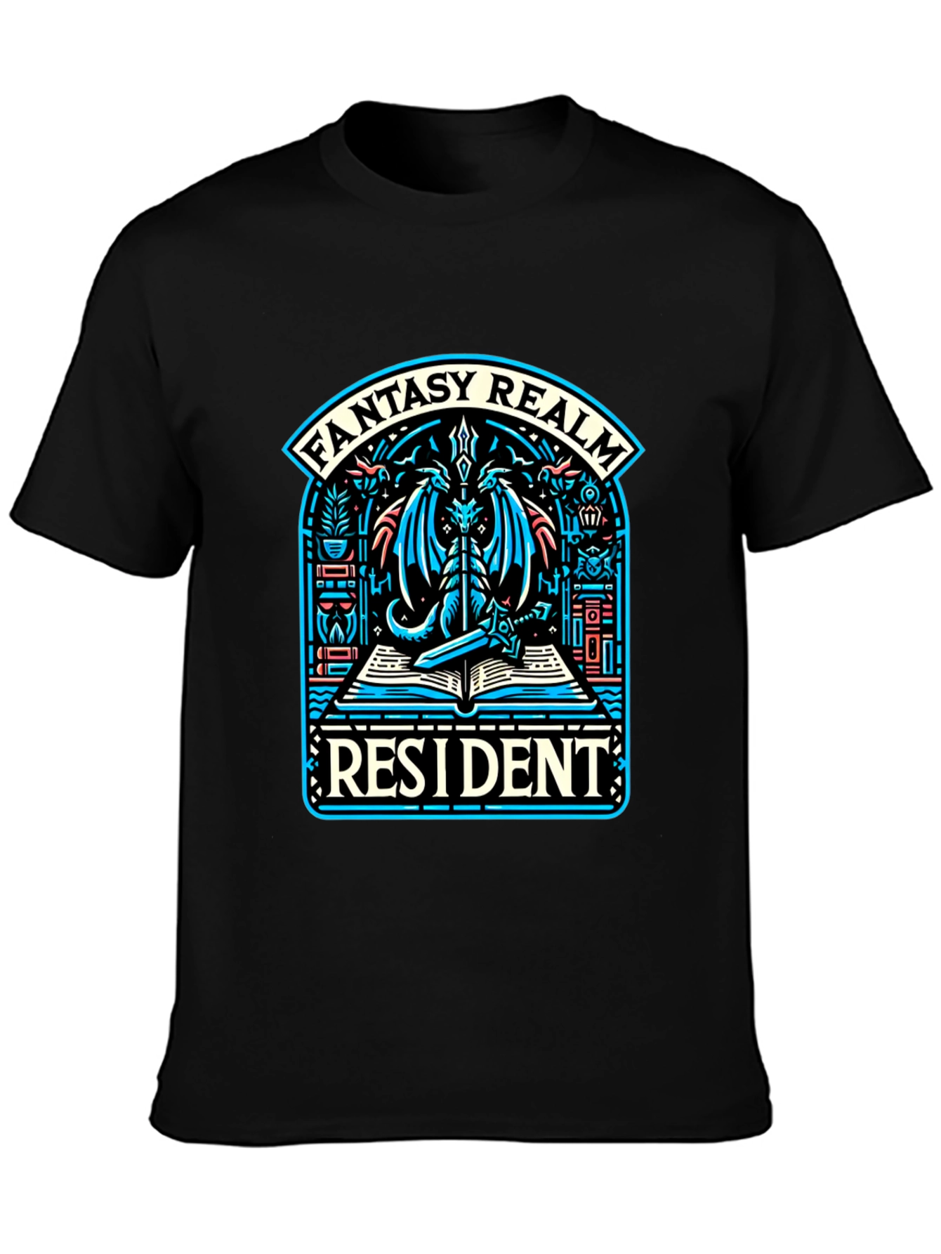 Fantasy Realm Resident T-Shirt - Dragon Design