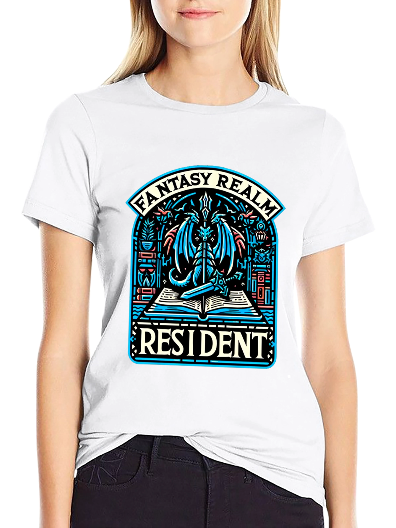 Fantasy Realm Resident T-Shirt - Dragon Design