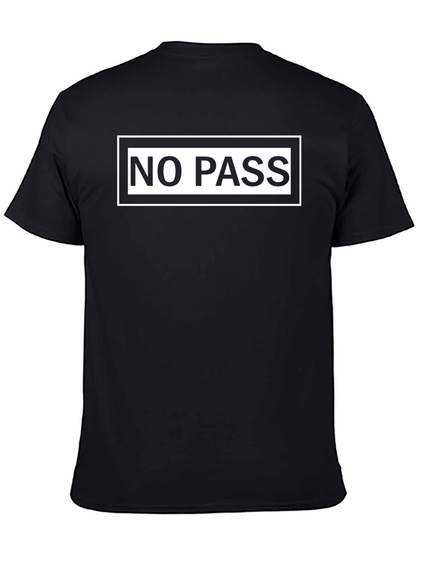 No Pass Graphic Tee - Black Casual T-Shirt