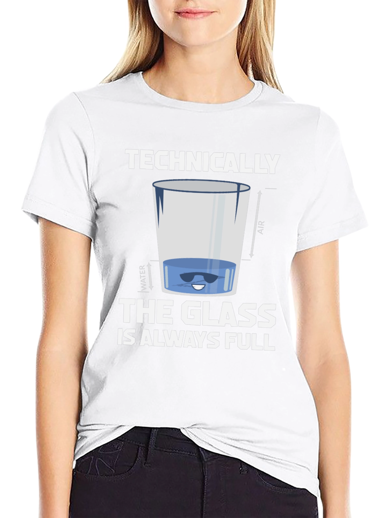 Technically The Glass Is Always Full Graphic Tee