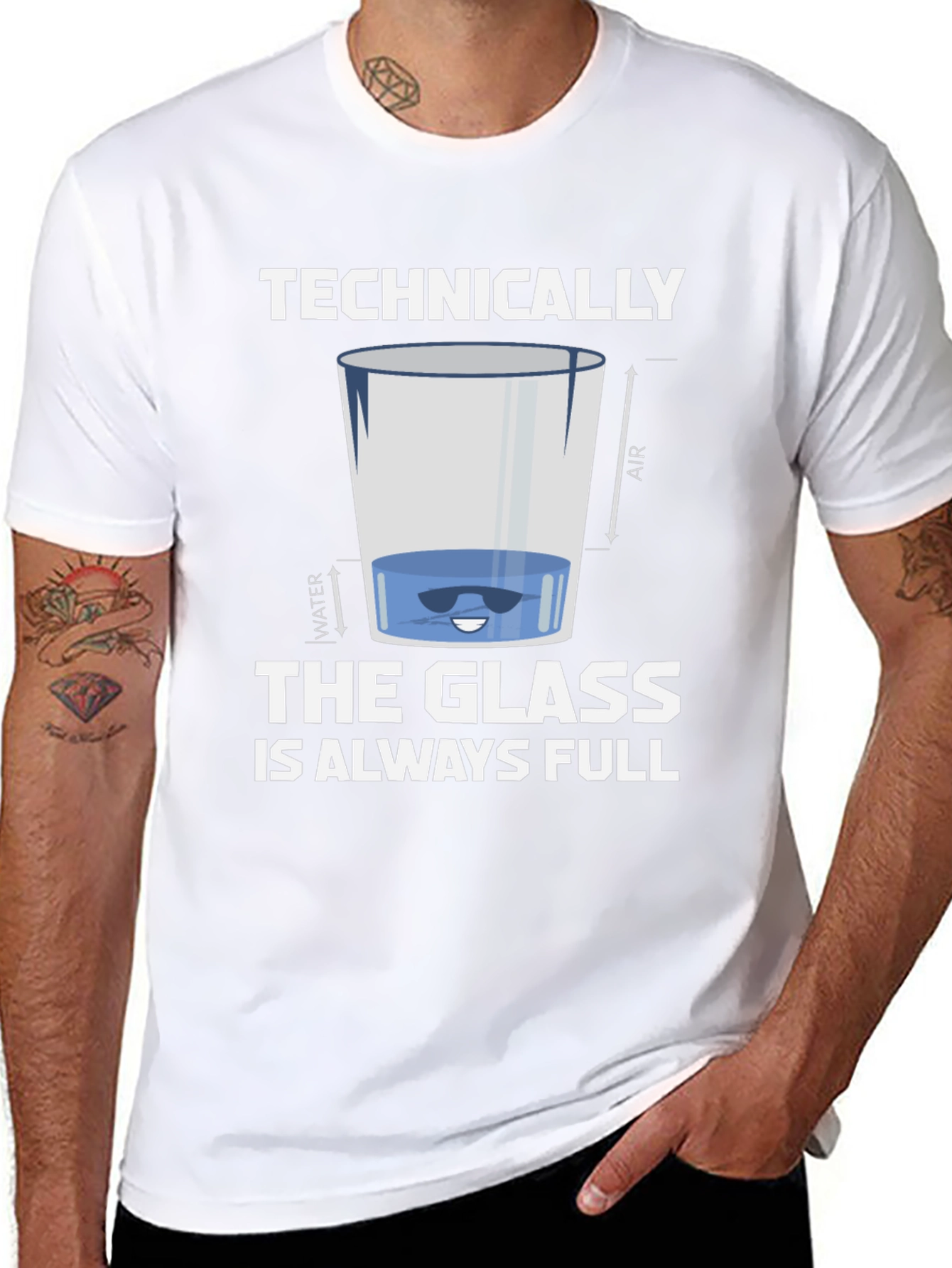 Technically The Glass Is Always Full Graphic Tee