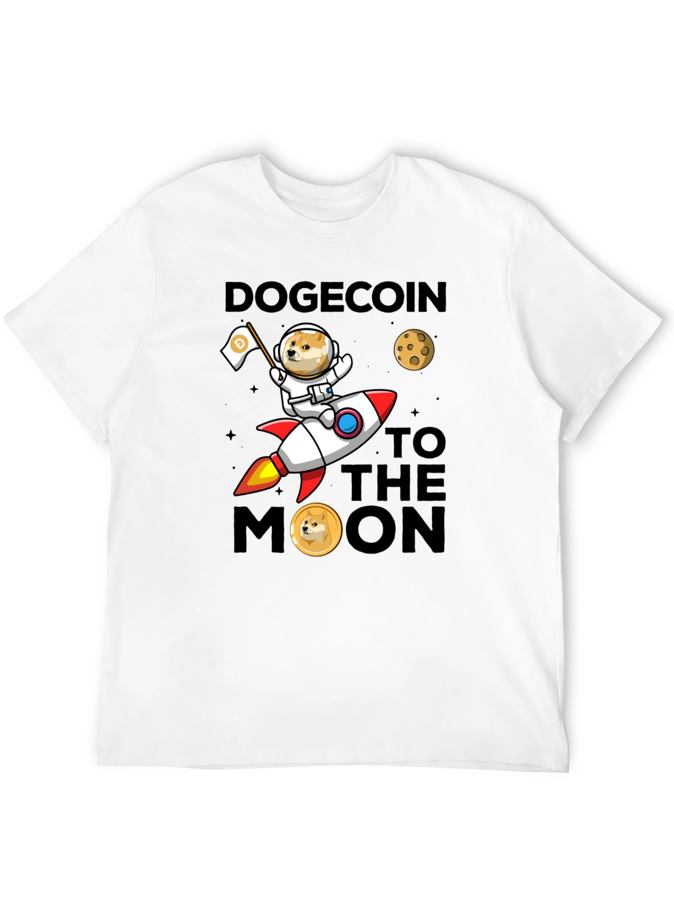 Dogecoin to the Moon Graphic T-Shirt