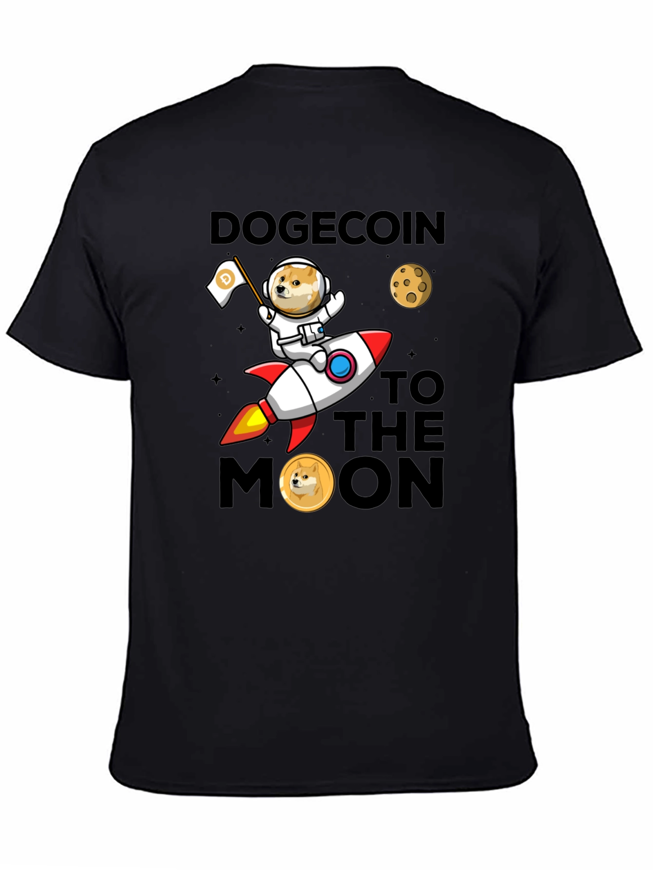 Dogecoin to the Moon Graphic T-Shirt
