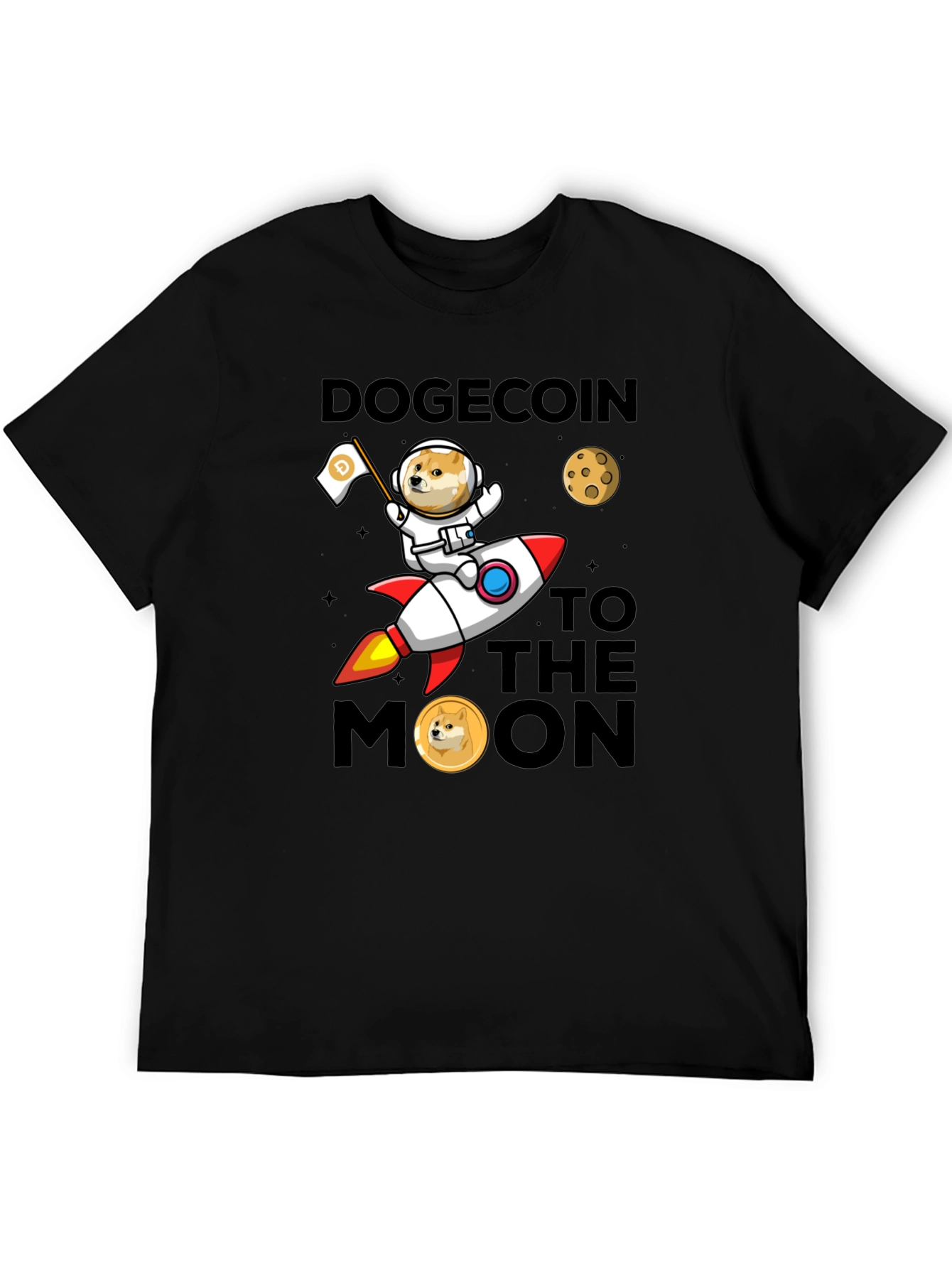 Dogecoin to the Moon Graphic T-Shirt