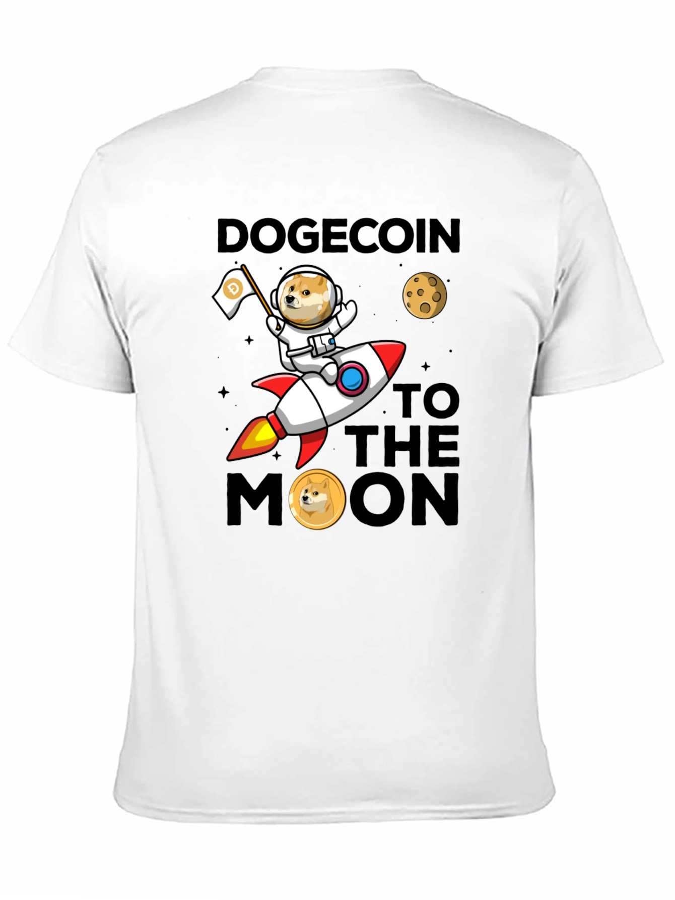 Dogecoin to the Moon Graphic T-Shirt