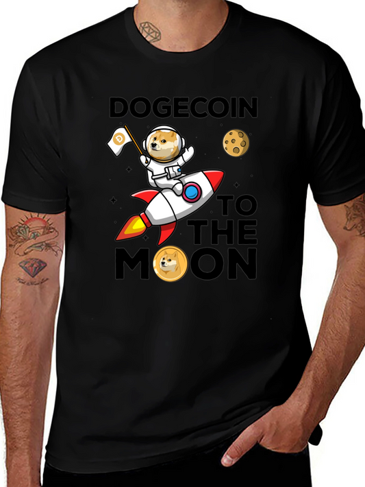Dogecoin to the Moon Graphic T-Shirt