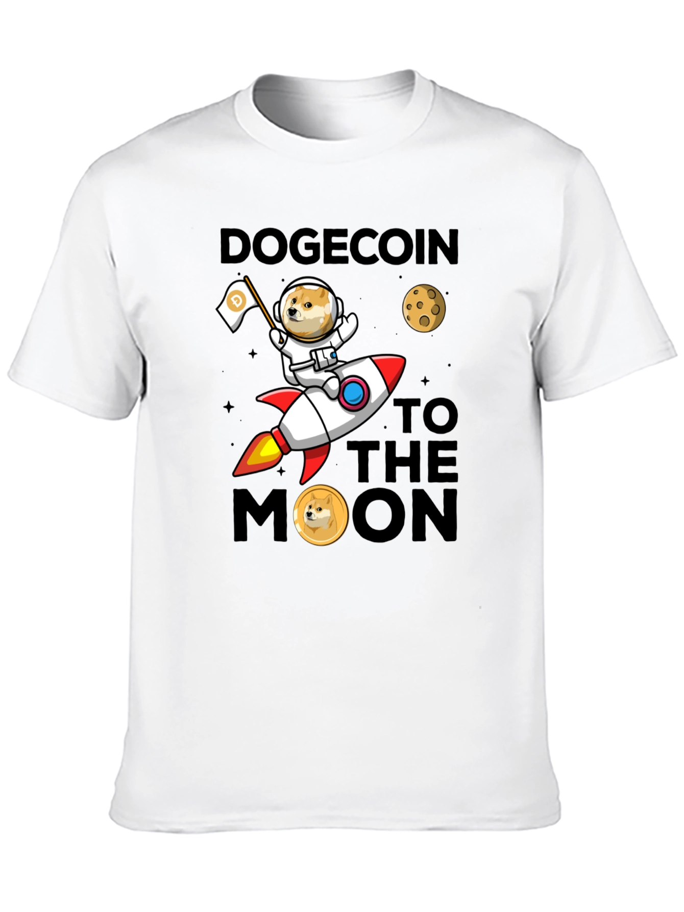 Dogecoin to the Moon Graphic T-Shirt