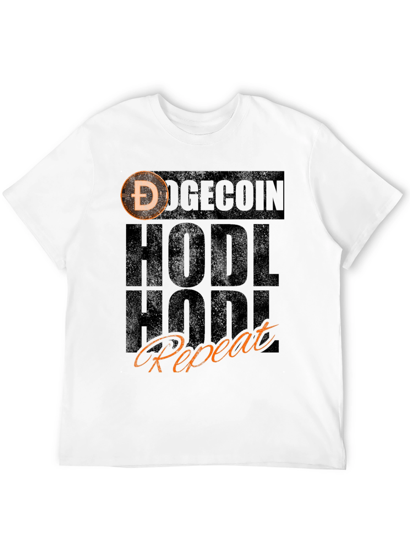 Doge HODL Repeat Black T-Shirt