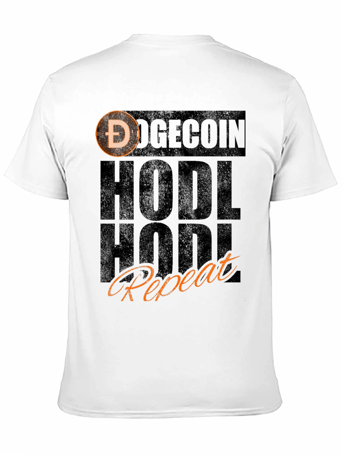 Doge HODL Repeat Black T-Shirt