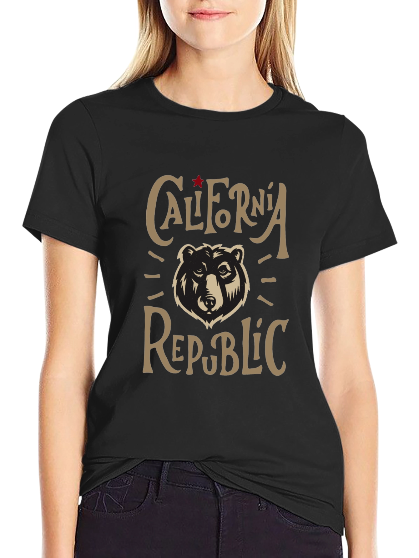 California Republic Bear Graphic T-Shirt