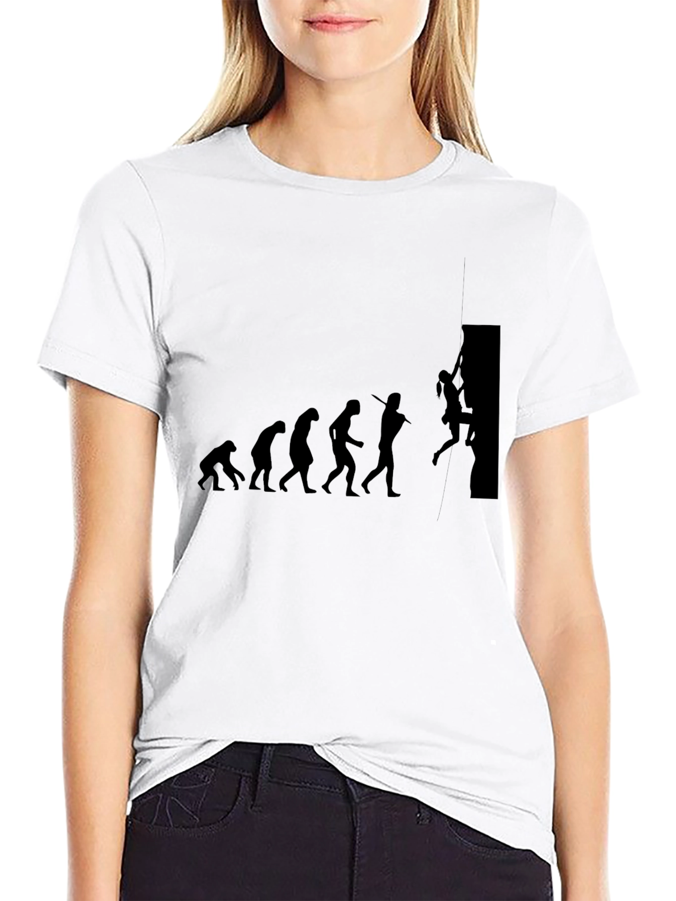 Evolution of Climbing Black Graphic Tee