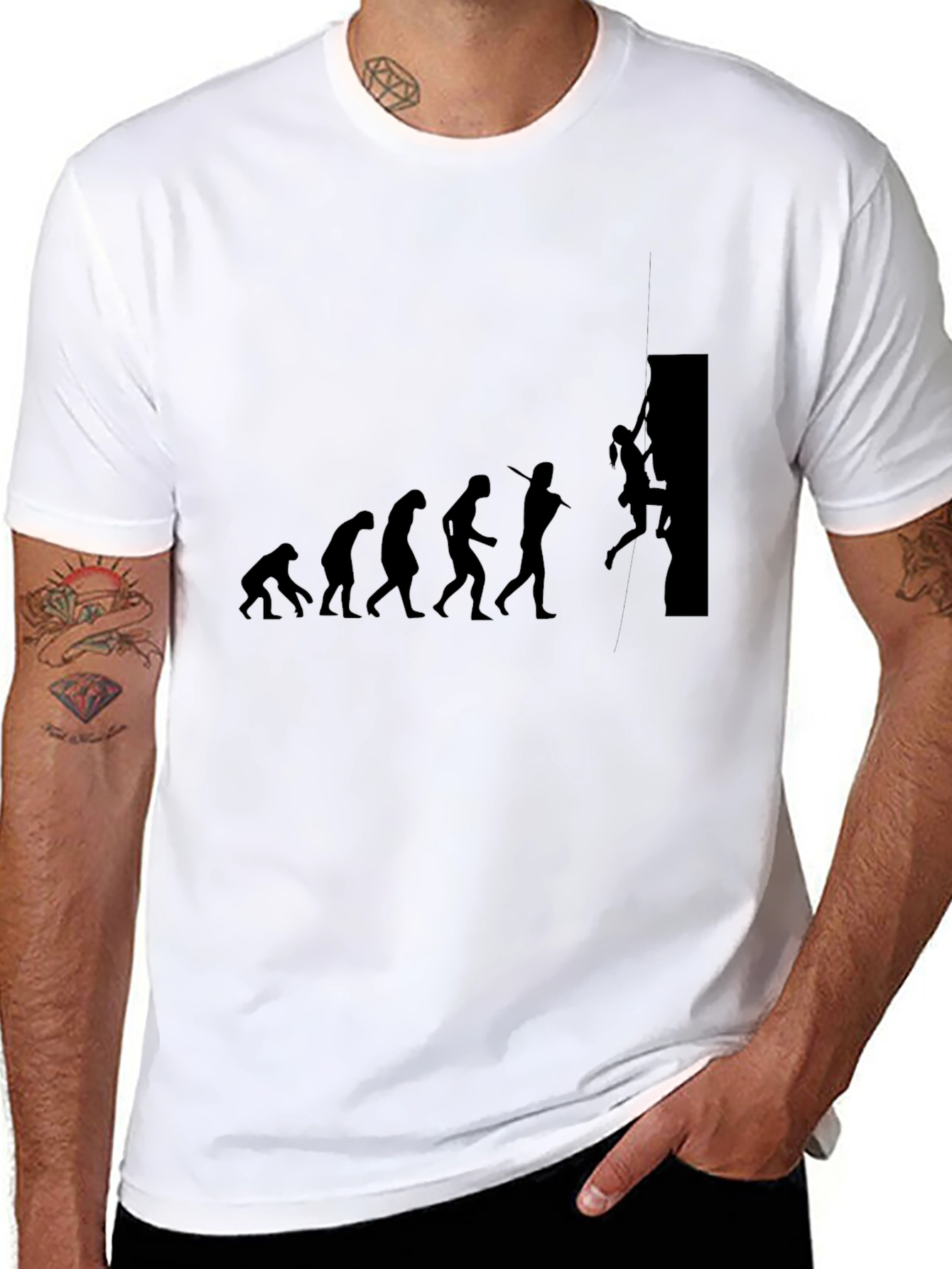 Evolution of Climbing Black Graphic Tee