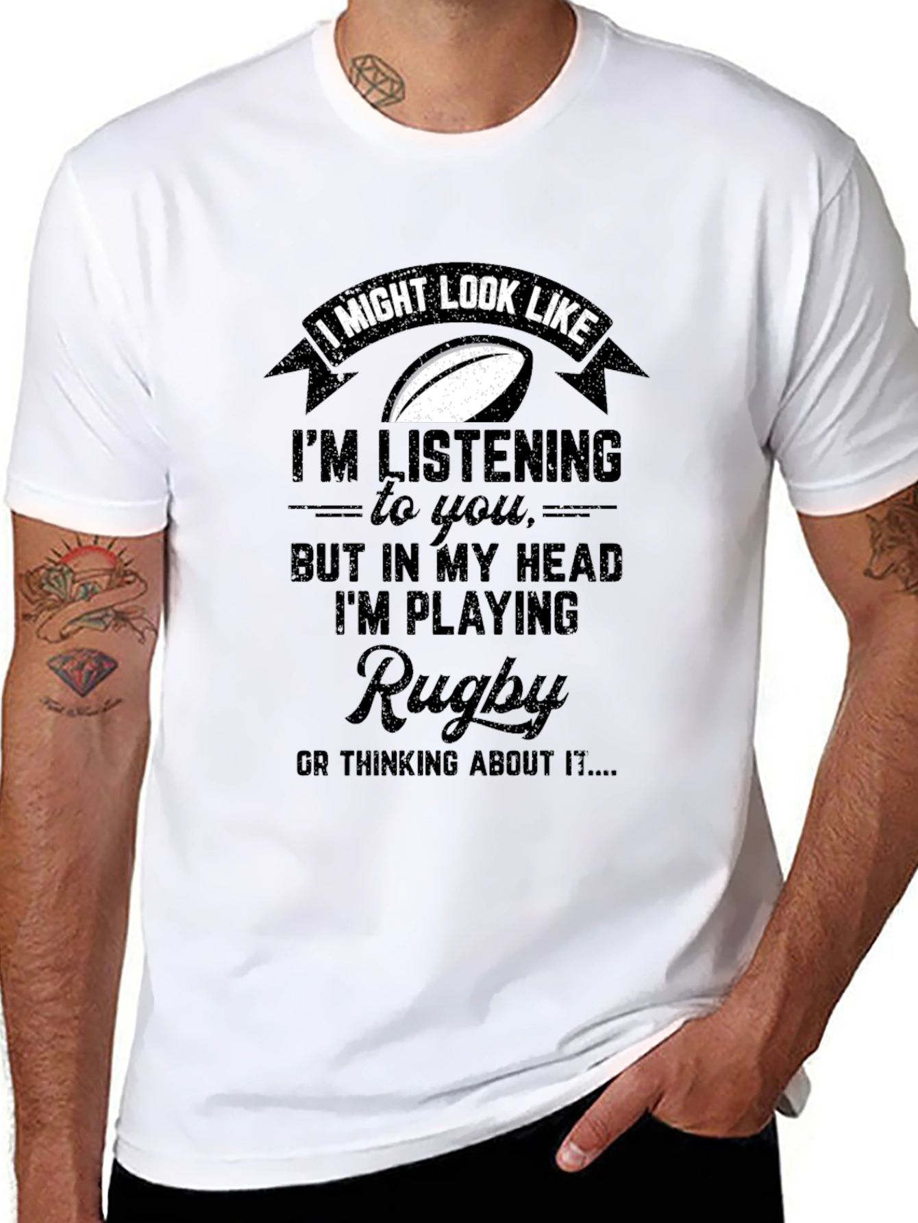 Rugby Player T-Shirt Funny Sport Tee