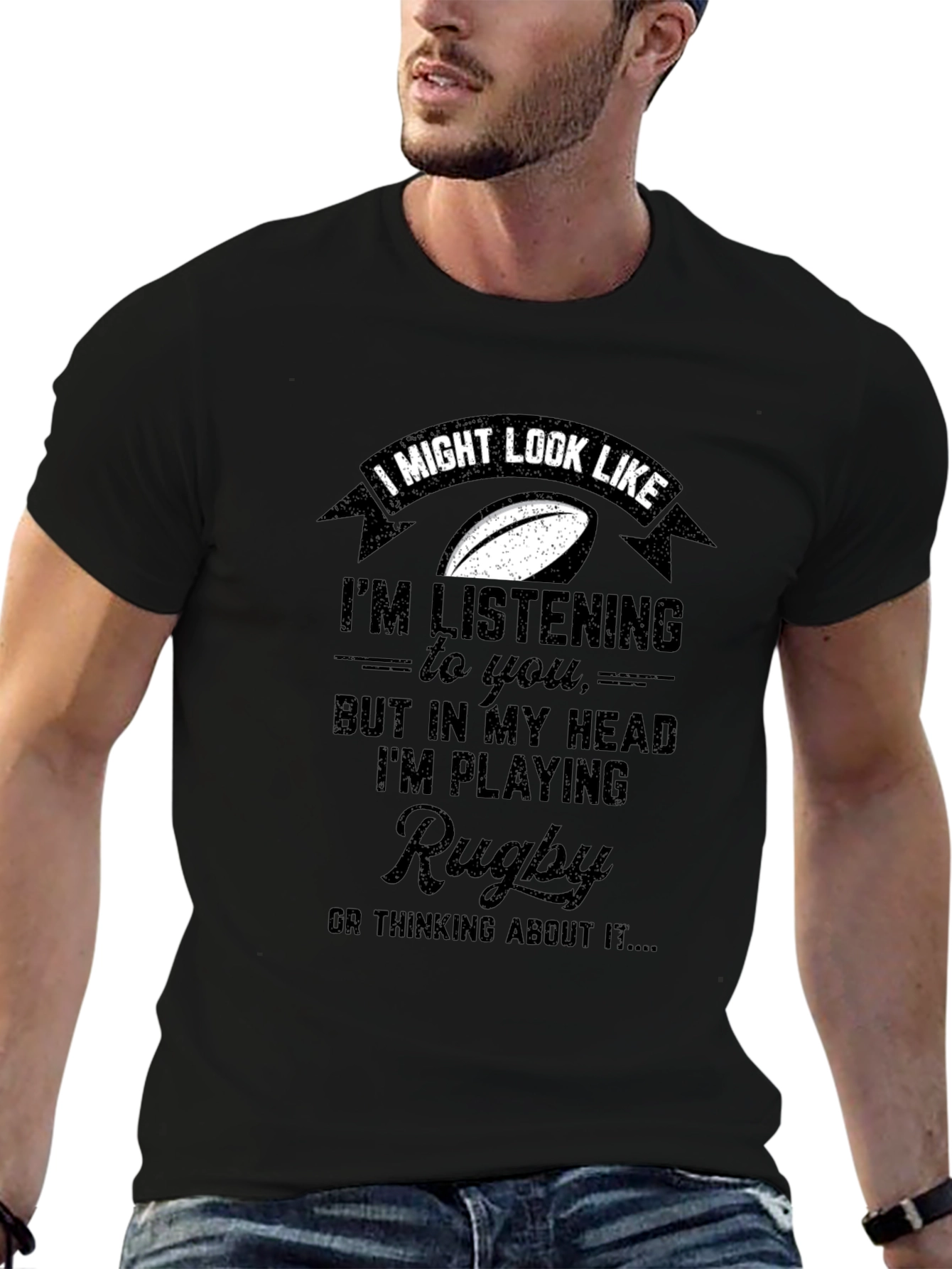 Rugby Player T-Shirt Funny Sport Tee