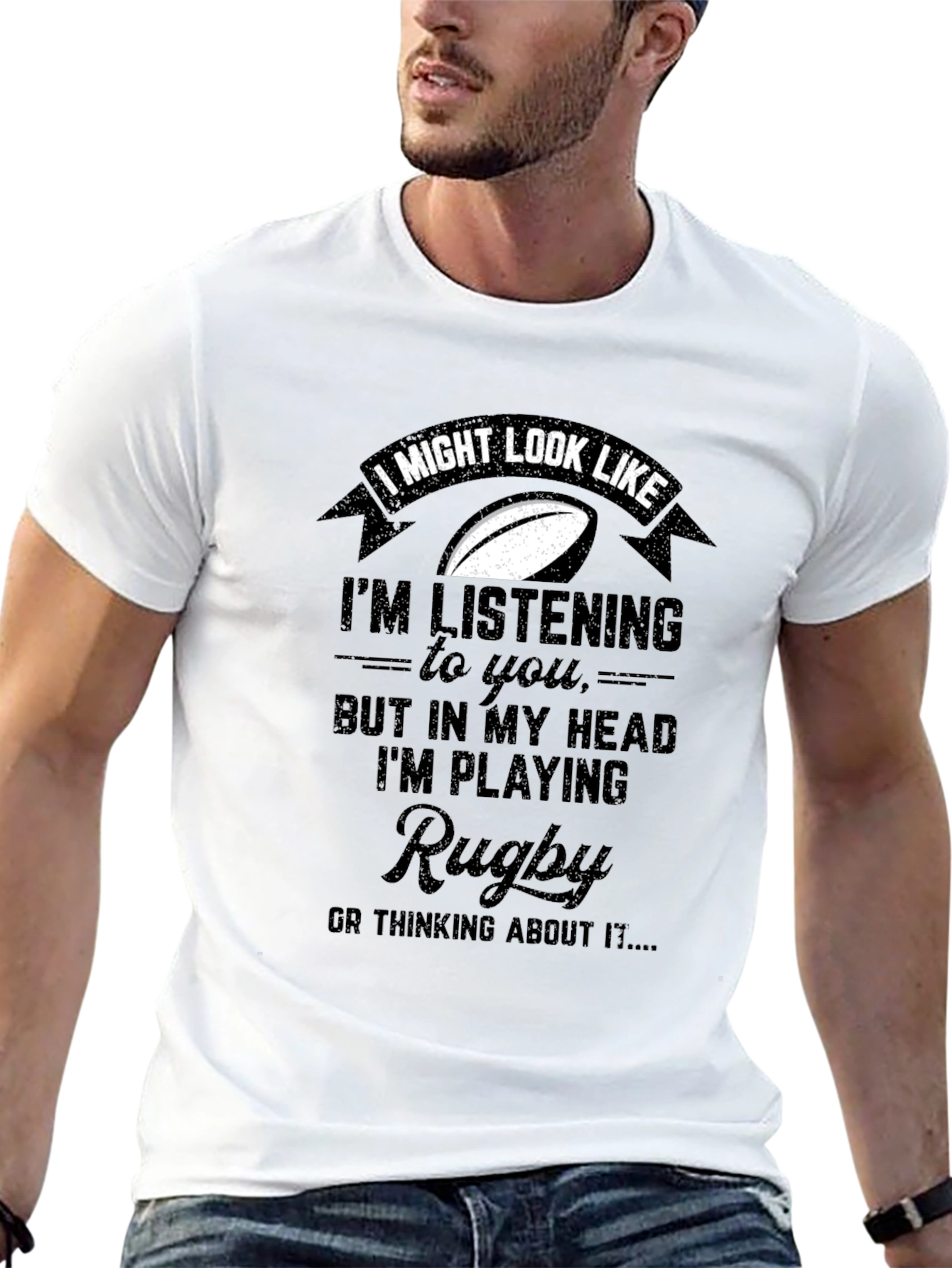 Rugby Player T-Shirt Funny Sport Tee