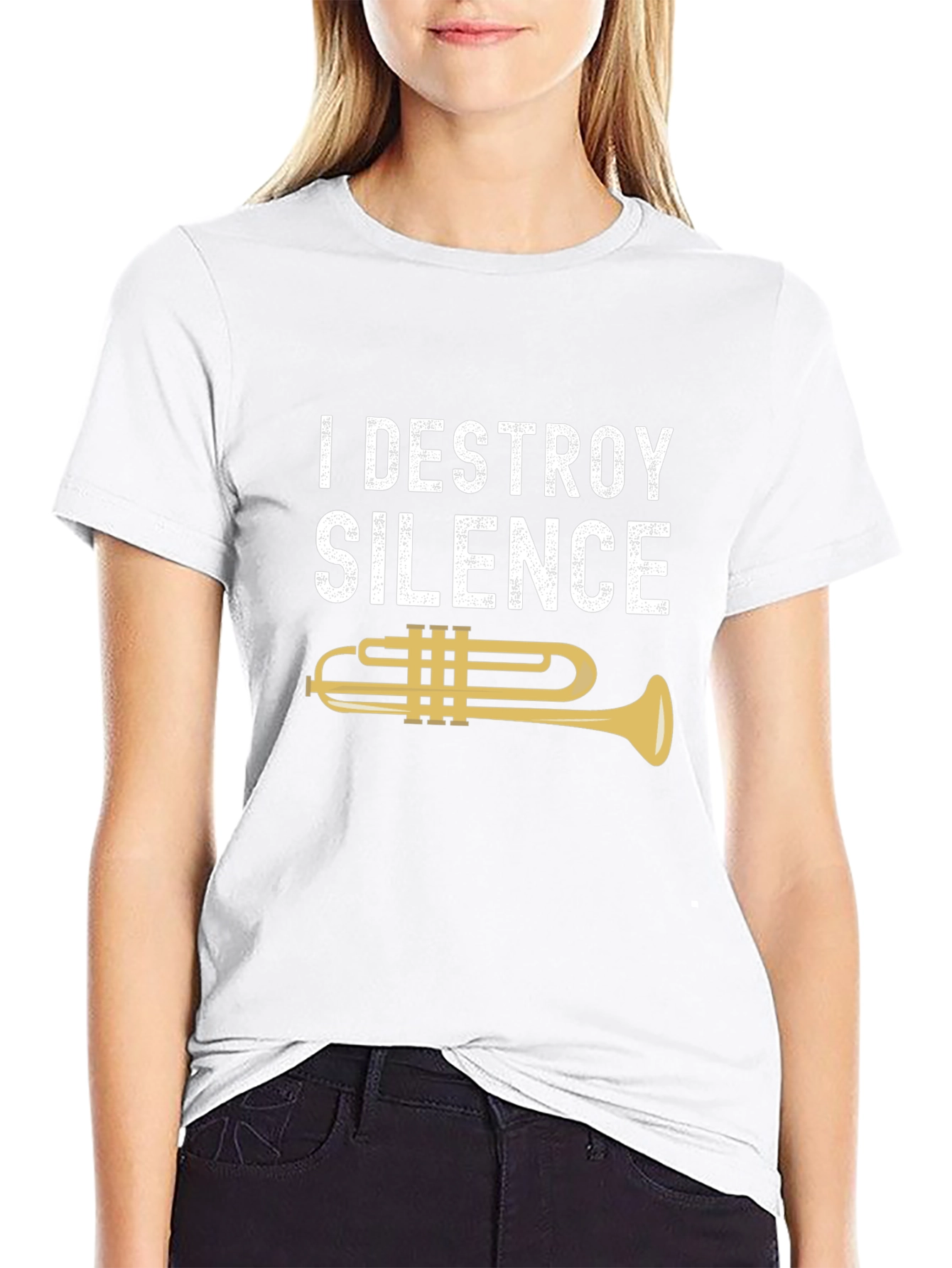 I Destroy Silence Trumpet Musician T-Shirt
