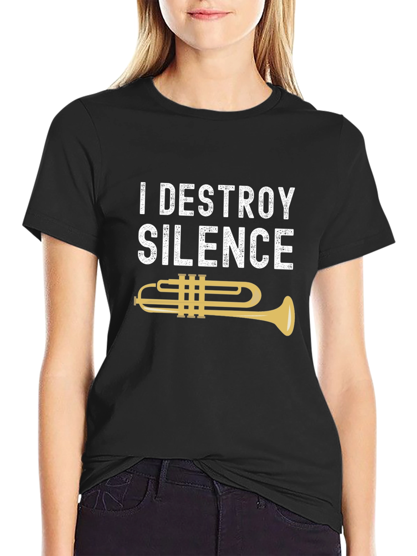 I Destroy Silence Trumpet Musician T-Shirt