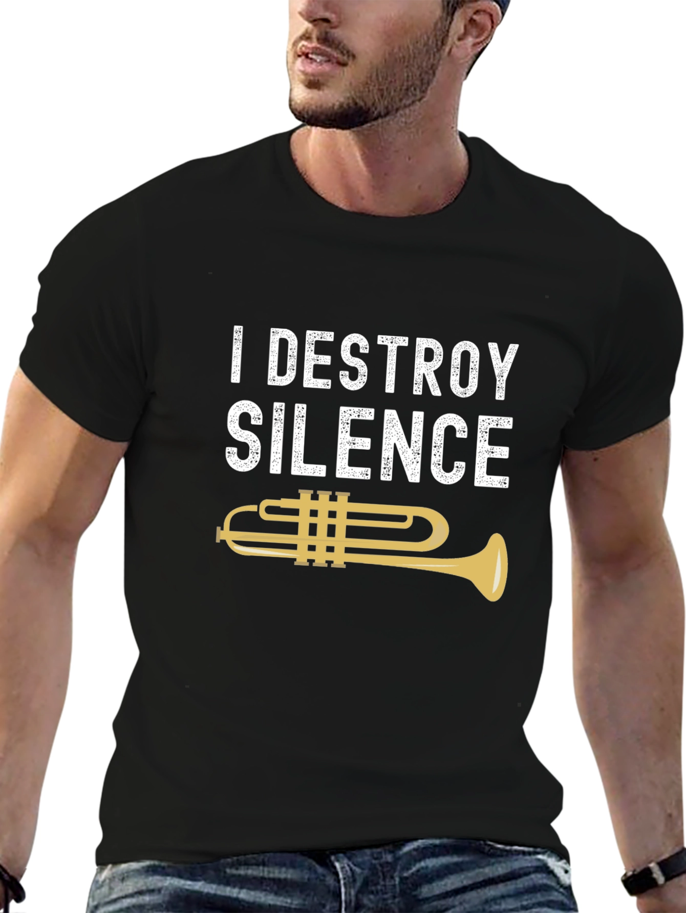 I Destroy Silence Trumpet Musician T-Shirt