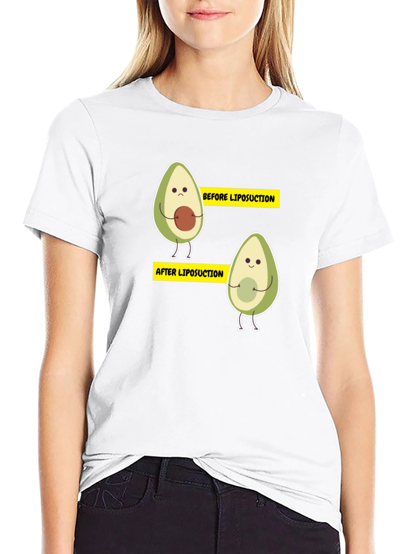 Avocado Liposuction Funny Black T-Shirt