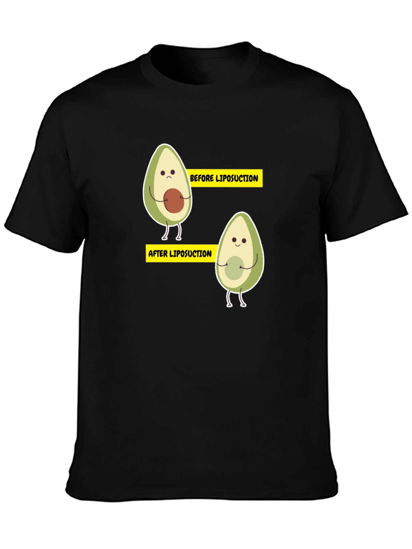 Avocado Liposuction Funny Black T-Shirt