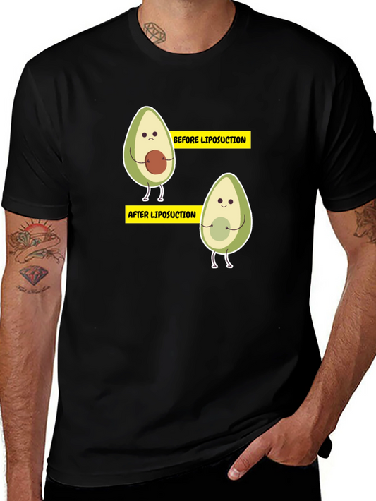 Avocado Liposuction Funny Black T-Shirt