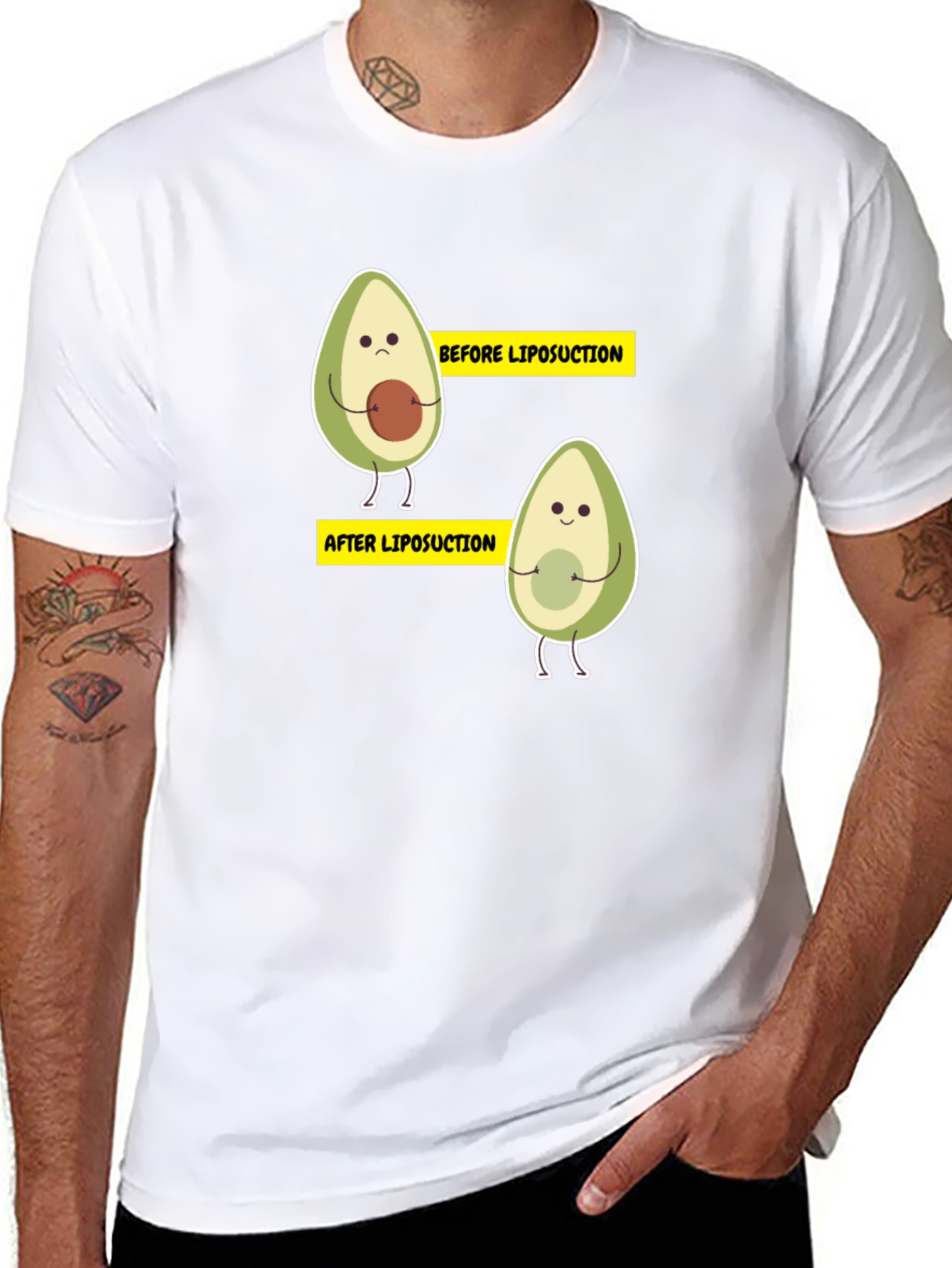 Avocado Liposuction Funny Black T-Shirt
