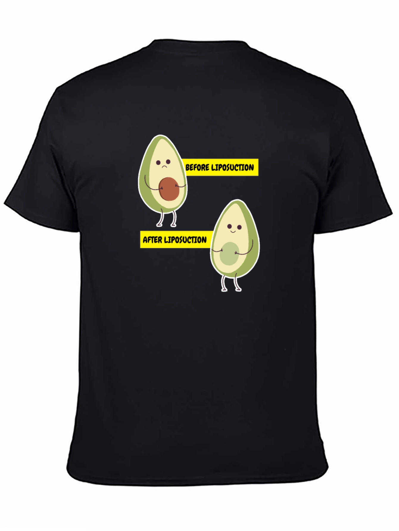 Avocado Liposuction Funny Black T-Shirt