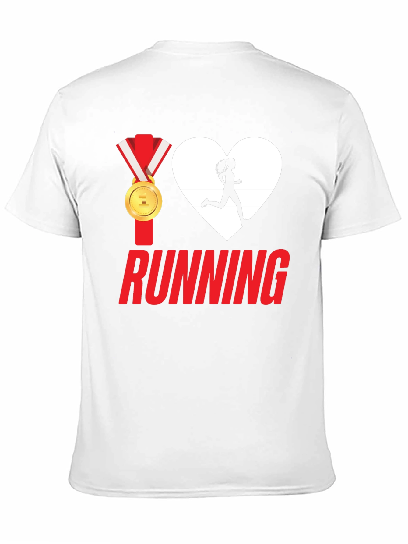 I Heart Running Graphic Tee - Medal Design