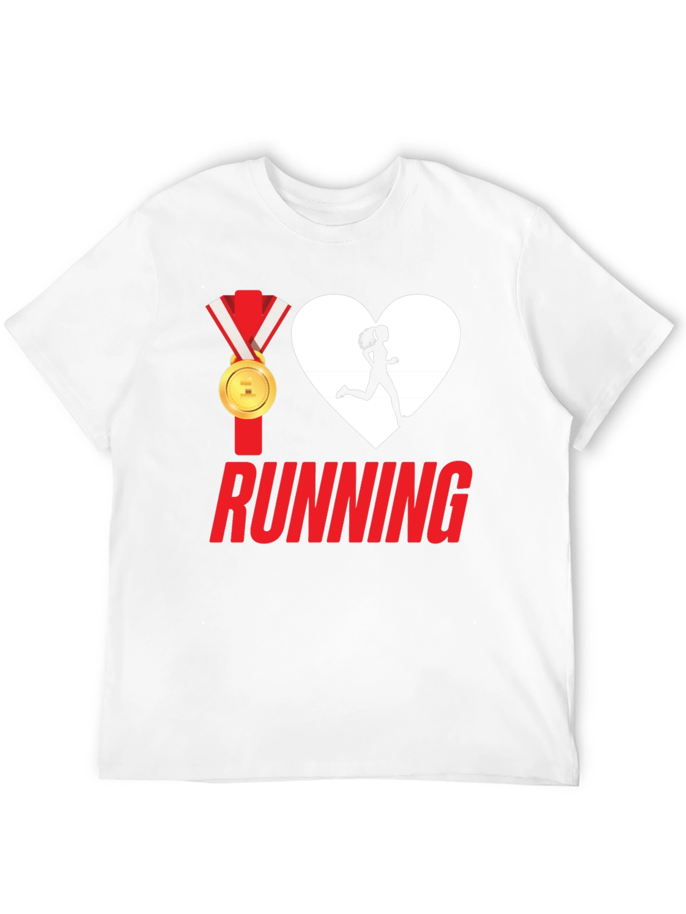 I Heart Running Graphic Tee - Medal Design