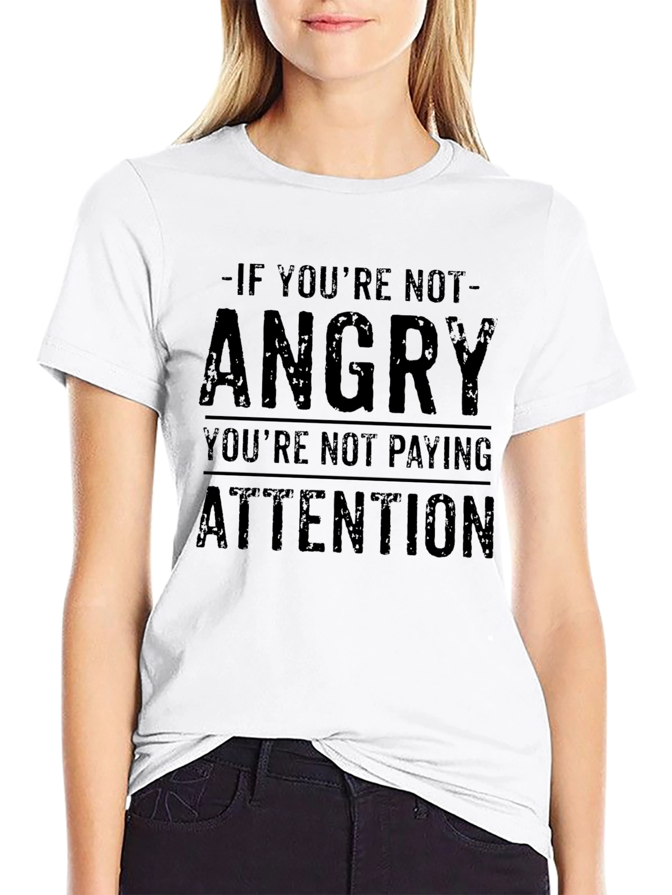Angry Attention Black T-Shirt