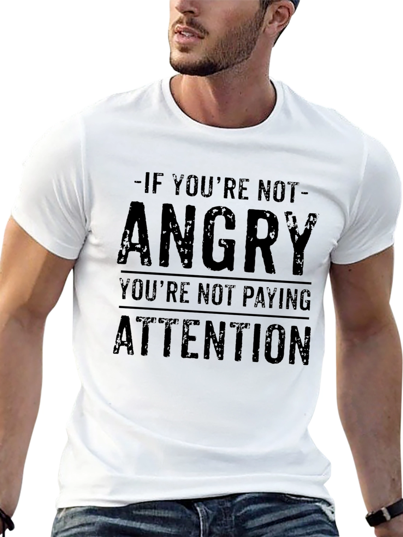 Angry Attention Black T-Shirt