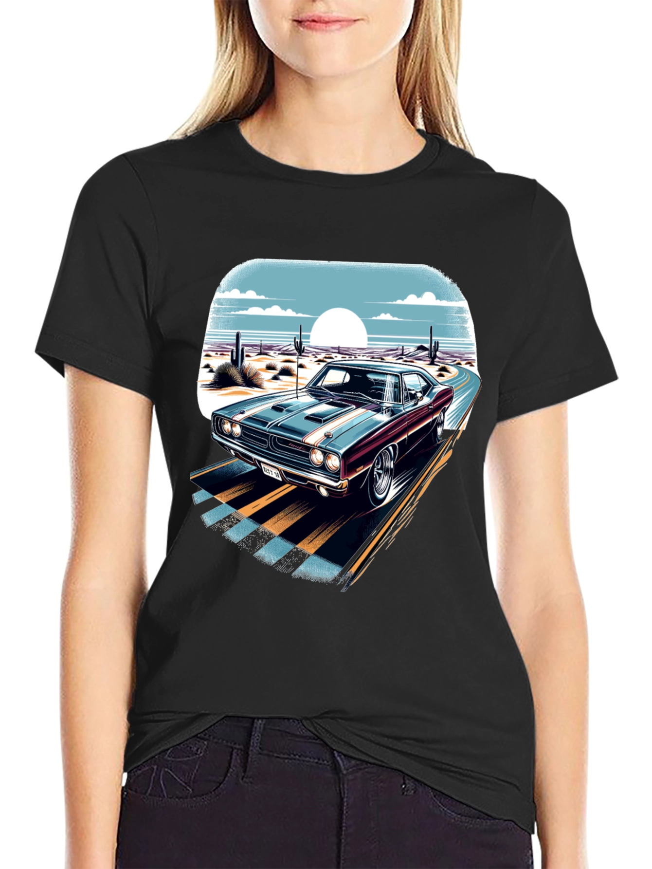 Classic Car Desert Road T-Shirt