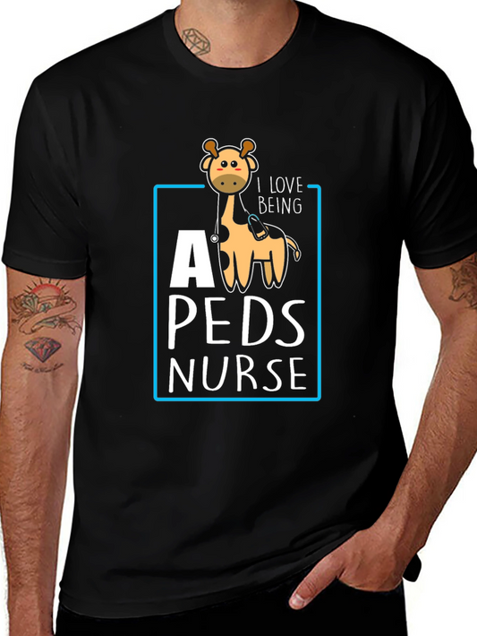Pediatric Nurse Giraffe T-Shirt Cute Nursing Gift