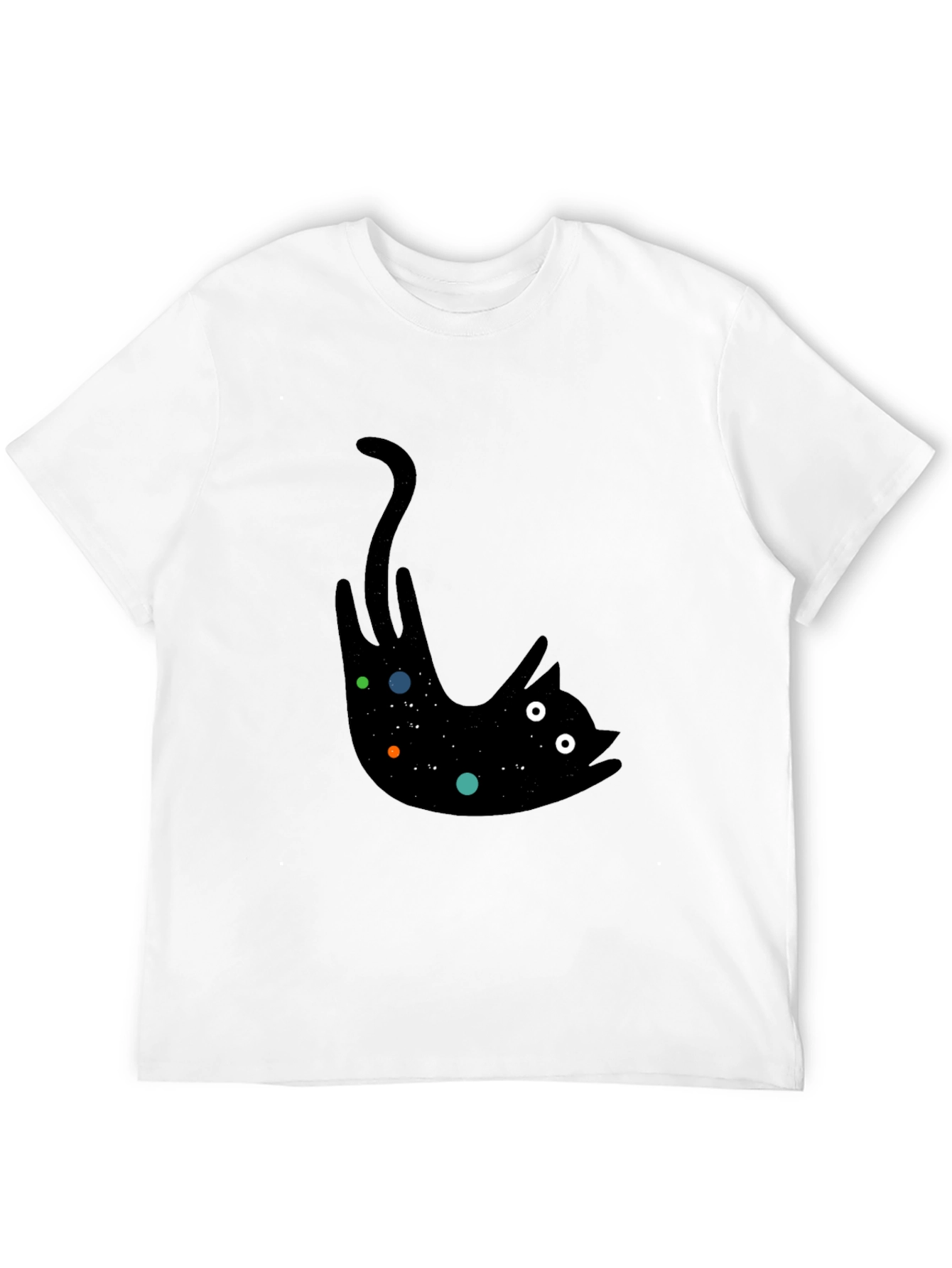 Cosmic Cat Black T-Shirt - Unisex