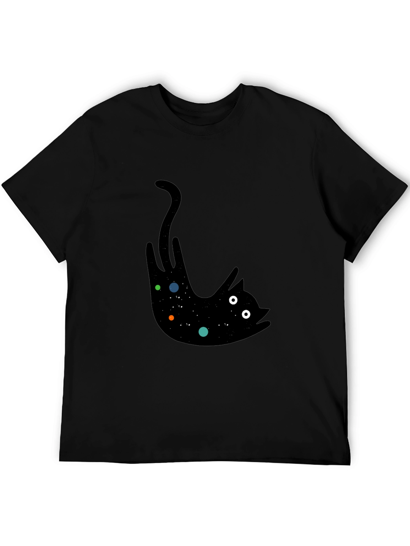 Cosmic Cat Black T-Shirt - Unisex