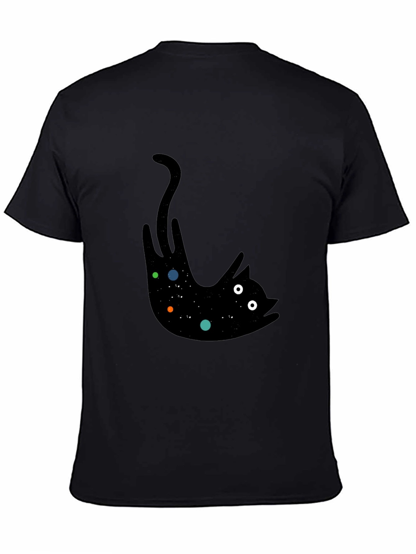 Cosmic Cat Black T-Shirt - Unisex