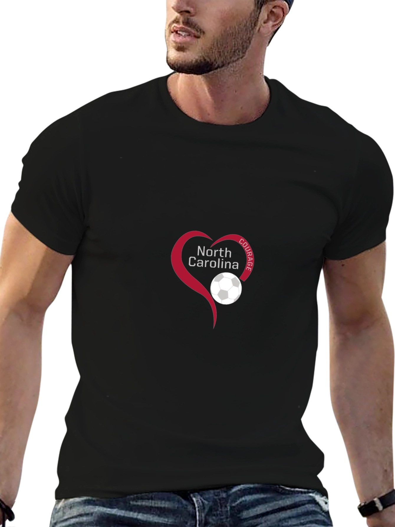 North Carolina Soccer Heart T-Shirt