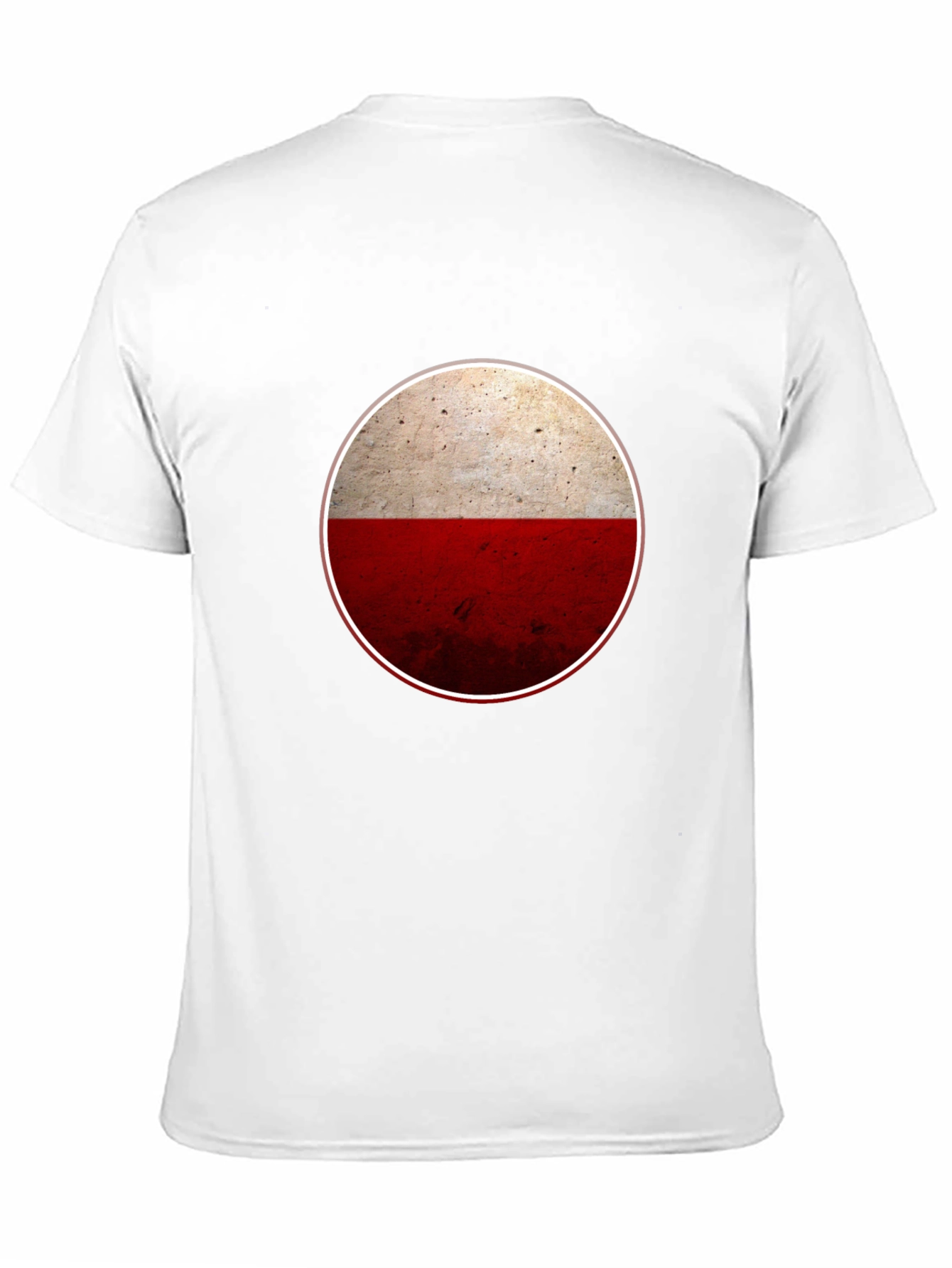 Poland Flag Circle Graphic Tee - Casual Style
