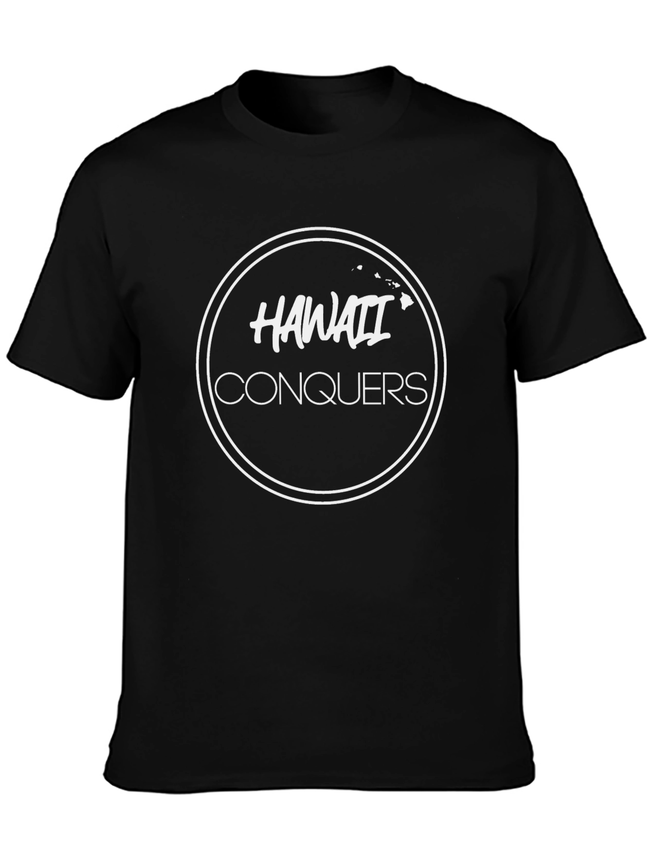 Hawaii Conquers Black T-Shirt