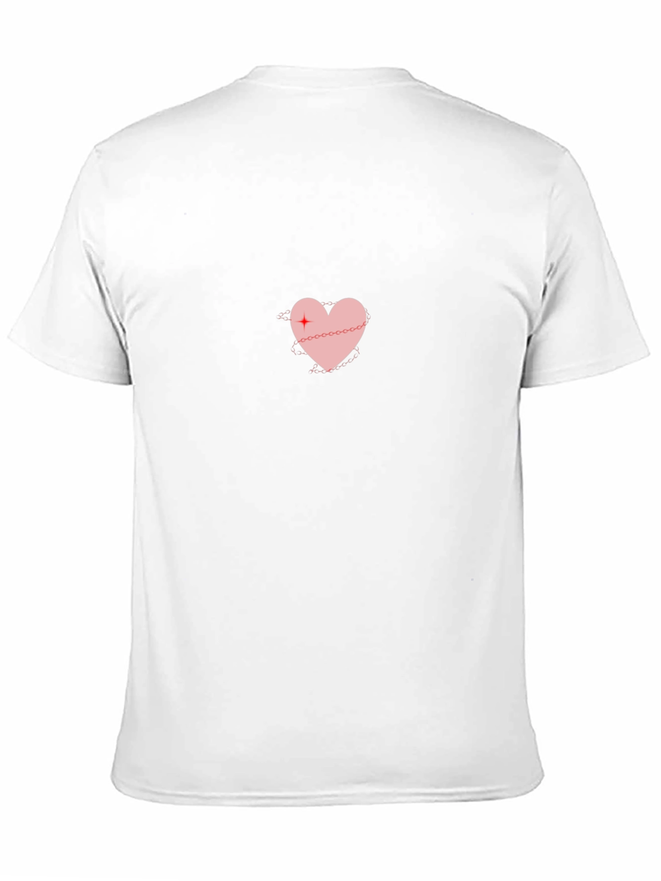 Heart Chain Graphic Tee - Trendy Casual Top
