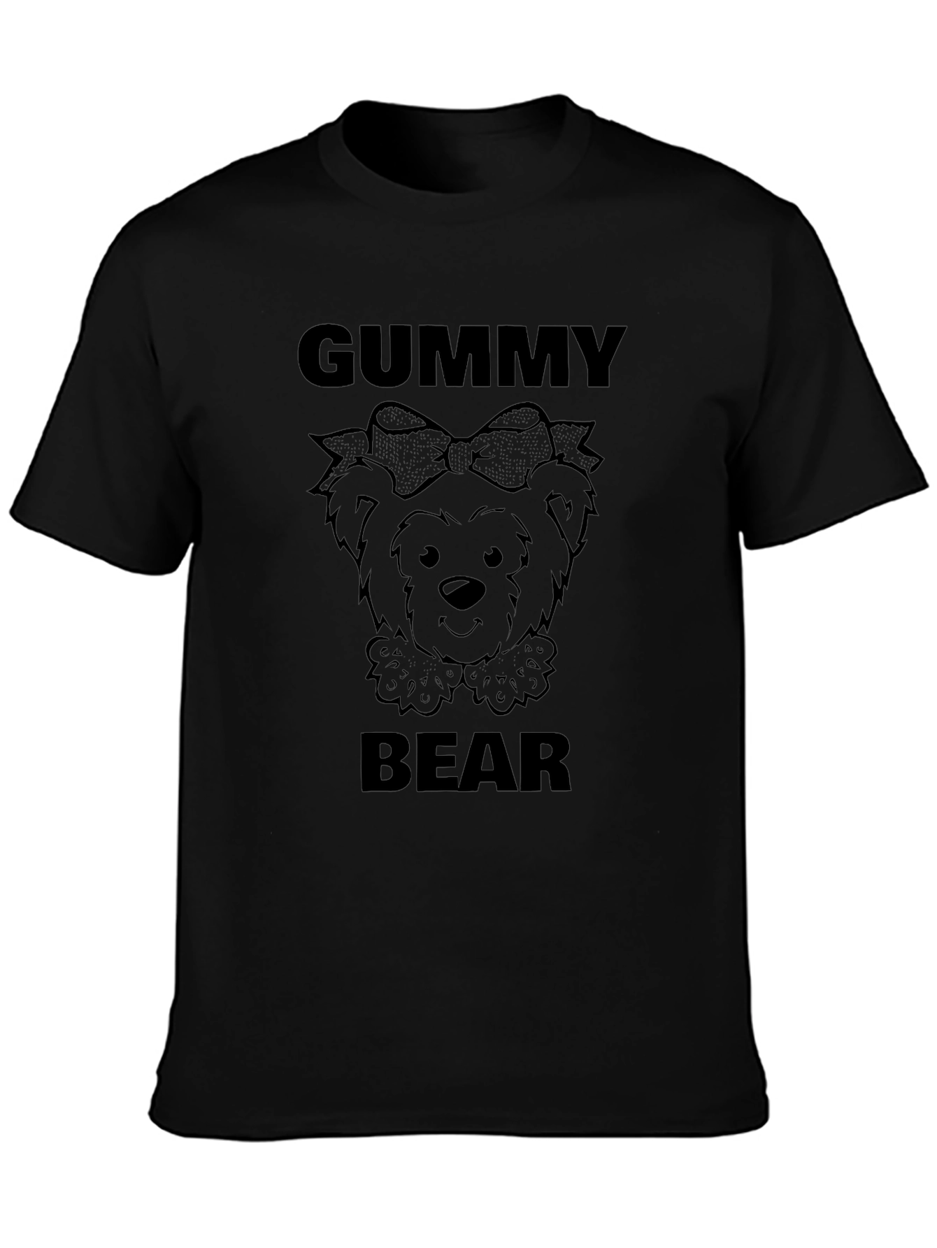 Gummy Bear Graphic Tee - Black Unisex T-Shirt