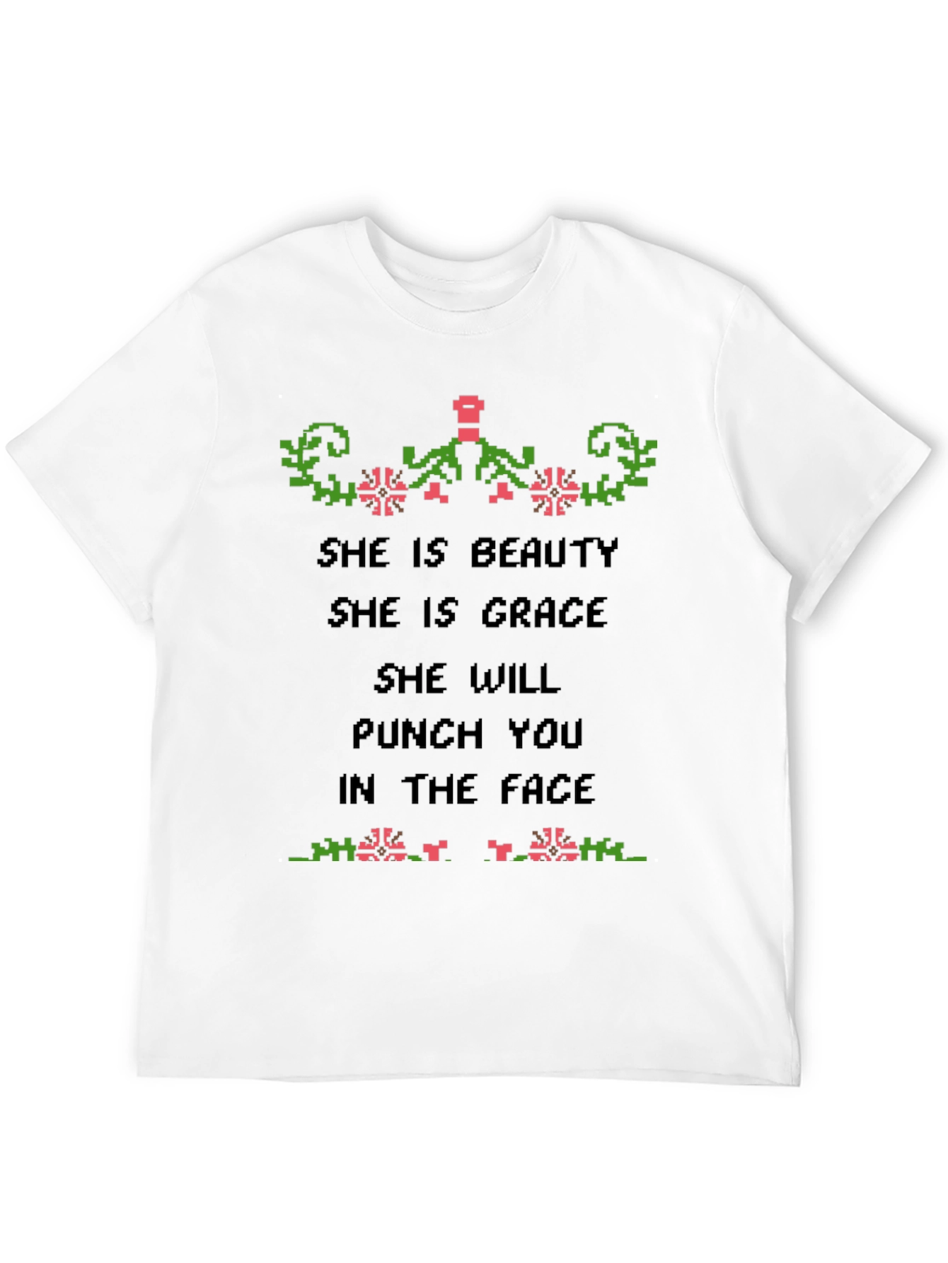 She is Beauty & Grace Funny Graphic Tee