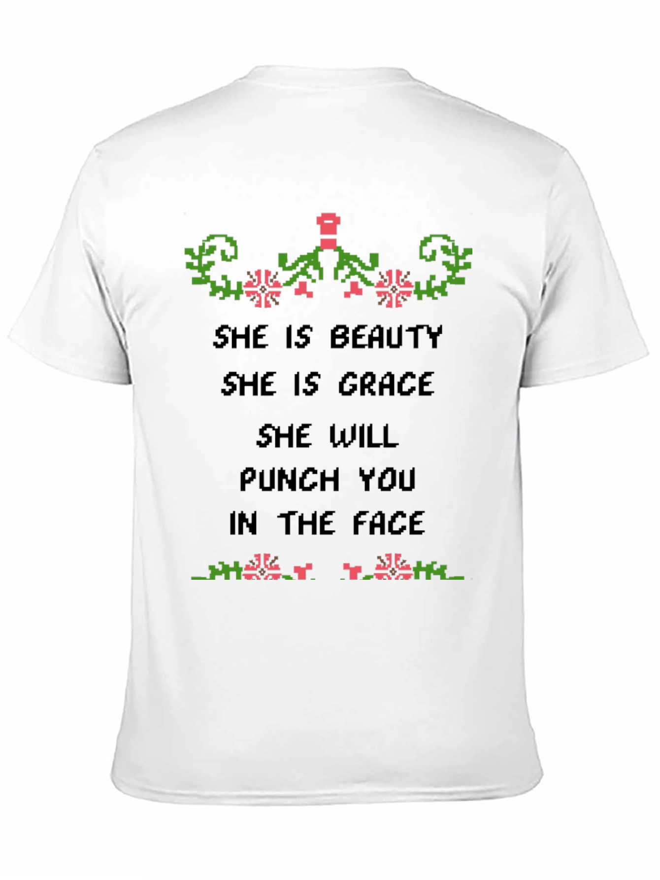 She is Beauty & Grace Funny Graphic Tee