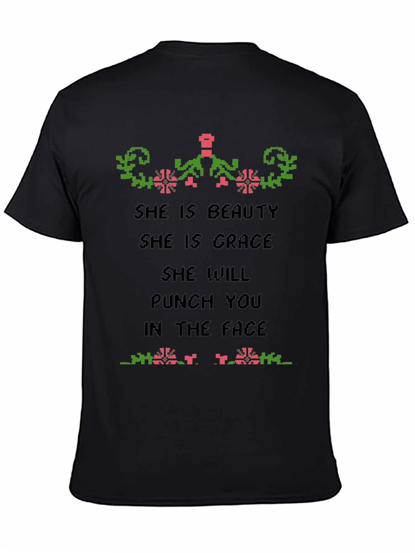 She is Beauty & Grace Funny Graphic Tee